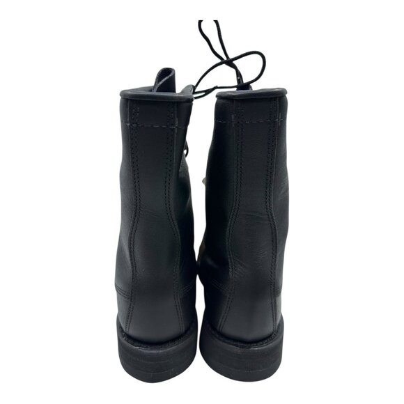 Vtg Addison Military Men Black Sz 5 Boots 581032 USA New Punk Grunge Police Tag - Picture 5 of 14